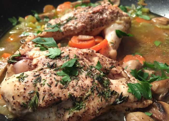 Chicken with basil lefe