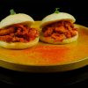 Butter chicken bao, green chili mayo