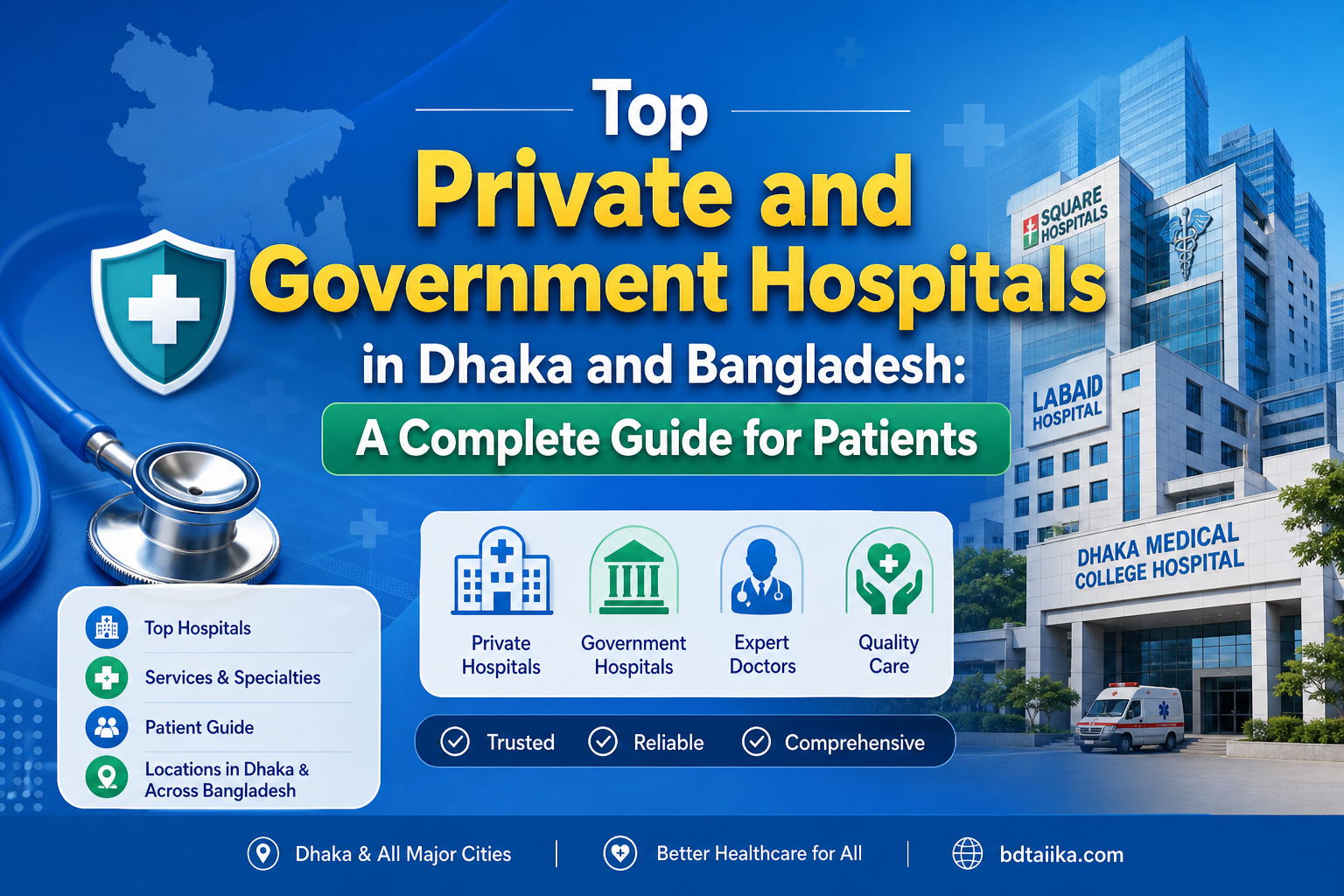 Top 20 Private Hospitals in Dhaka & Bangladesh | Top 10 Government Hospital List