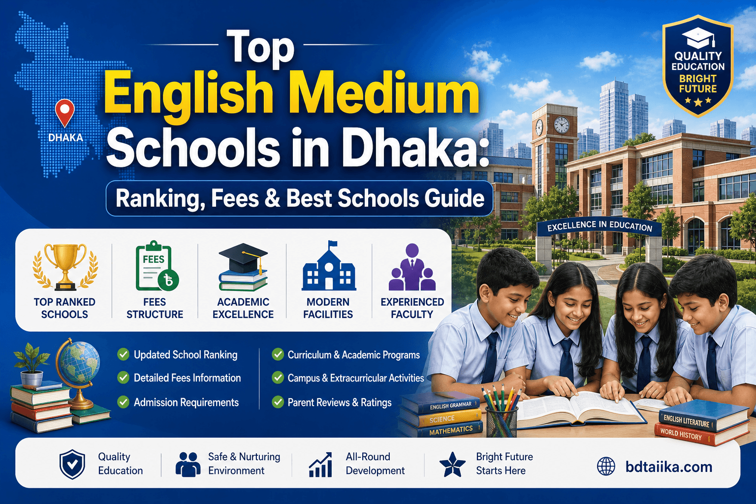 Top 10 Best English Medium Schools in Dhaka 2026: Ranking, Fees & Admission Guide