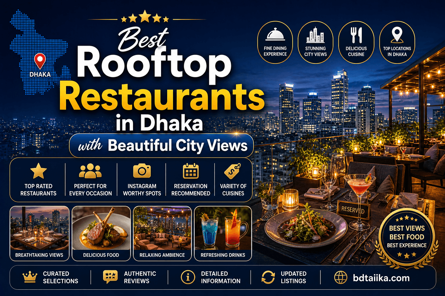 Best Rooftop Restaurants in Dhaka with City Views | Top Rooftop Dining Spots